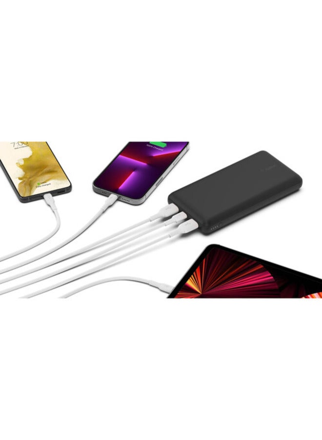 belkin BoostCharge Power Bank, Usb-C Portable Charger With 1 Usb-C Port And 2 Usb-A Ports, Battery Pack For Up To 15W Charging, Iphone Power Bank, Samsung Power Bank, Charging For Airpods And Ipad Black  - Image 4