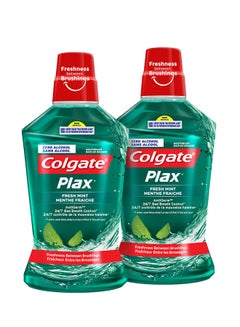 Pack Of 2 Plax Fresh Mint Mouthwash 500ml