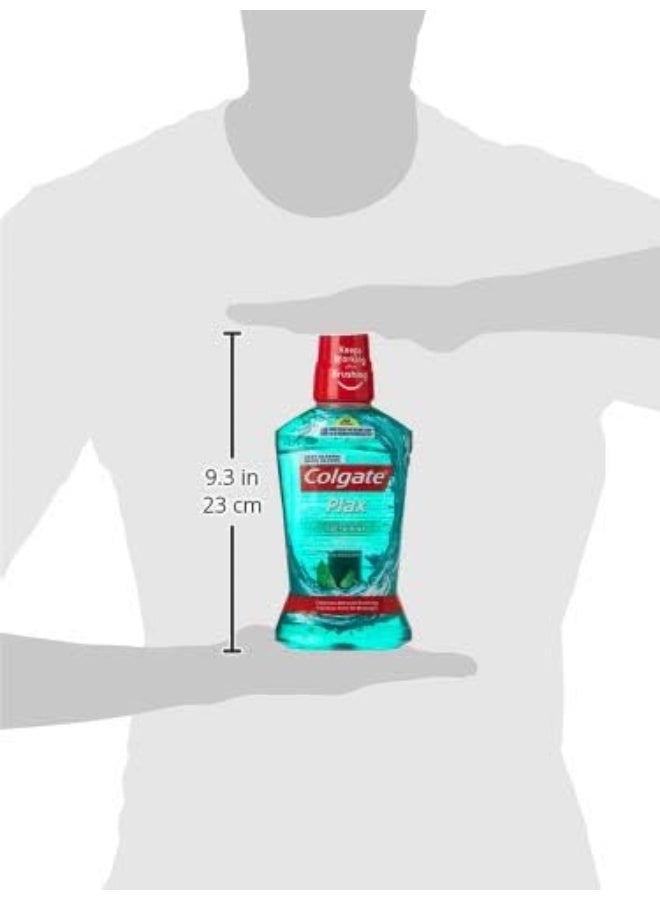 Colgate - Pack Of 2 Plax Fresh Mint Mouthwash 500ml - Image 1