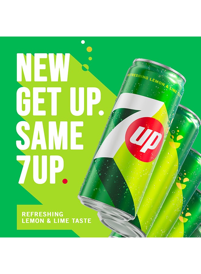 7up - Carbonated Soft Drink Cans 330ml Pack of 6 - Image 1