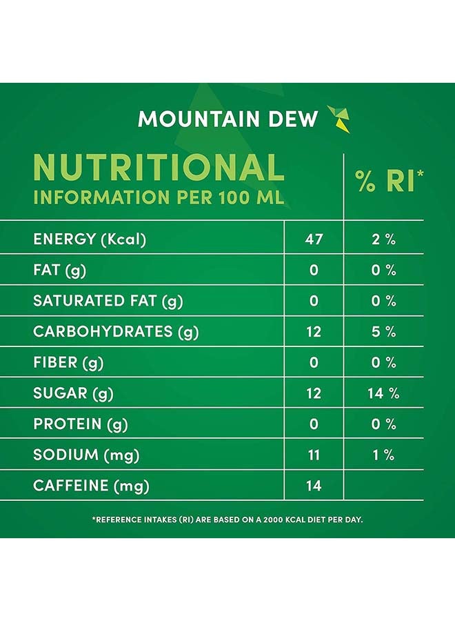 Mountain Dew Carbonated Soft Drink Cans 330ml Pack of 6 - Image 2