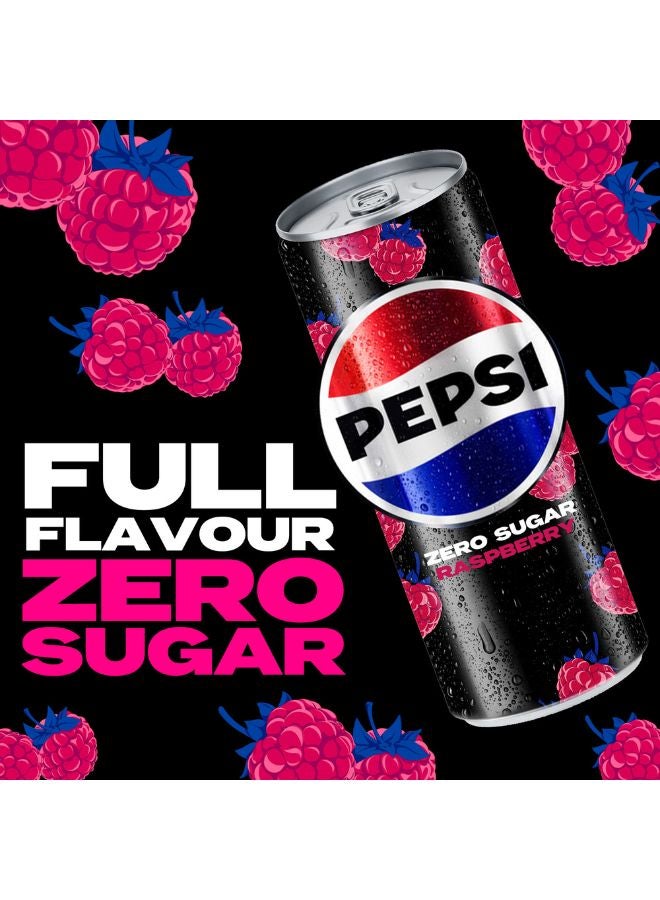 Pepsi - Zero Carbonated Soft Drink Raspberry Flavor No Sugar 330.0ml Pack of 6 - Image 1