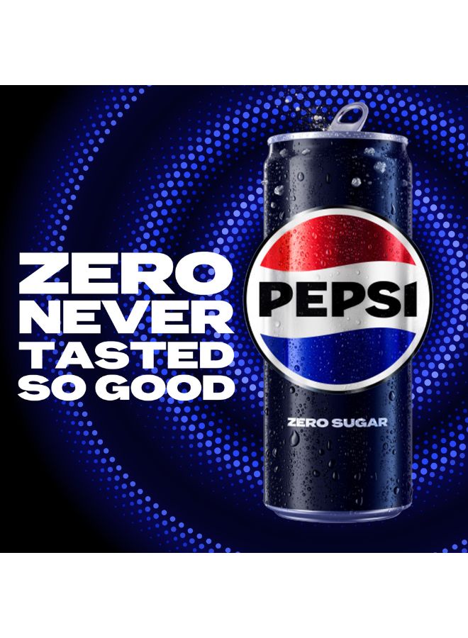 Pepsi - Carbonated Soft Drink Zero Calories And No Sugar Cans 330ml Pack of 6 - Image 1