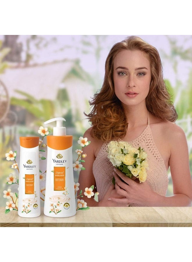 Yardley Pack Of 2 Moisturizing Body Lotion Imperial Sandalwood 400+200ml - Image 2