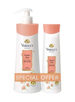 Yardley Pack Of 2 Moisturizing Body Lotion English Musk 400+200ml  - Image 1