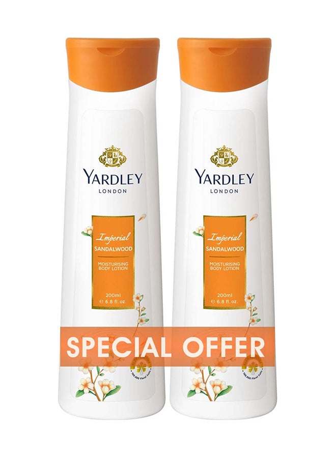 ياردلي لوشن جسم إمبريال بخشب الصندل من عبوتين 400ملليلتر - Image 1