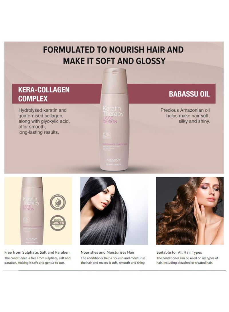 KERATIN Alfaparf Lisse Design Keratin Therapy Maintenance Shampoo 250ml - Image 2
