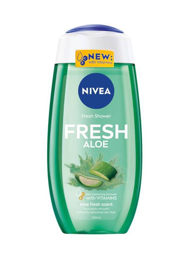 Nivea Fresh Aloe Shower Gel, Natural Aloe Vera, Fresh Scent - 250ml