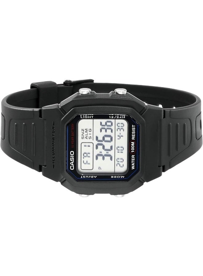 كاسيو مُجدد - ساعة يد رقمية من سلسلة مناسبة للشباب طراز W-800H-1AVDF للرجال - Image 4