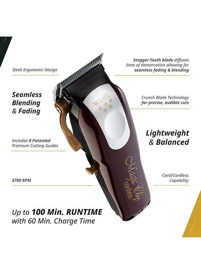 WAHL - Magic Clip Cordless Maroon/Silver - Image 1