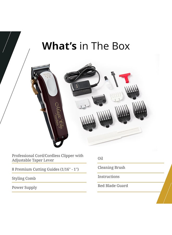 WAHL - Magic Clip Cordless Maroon/Silver - Image 1