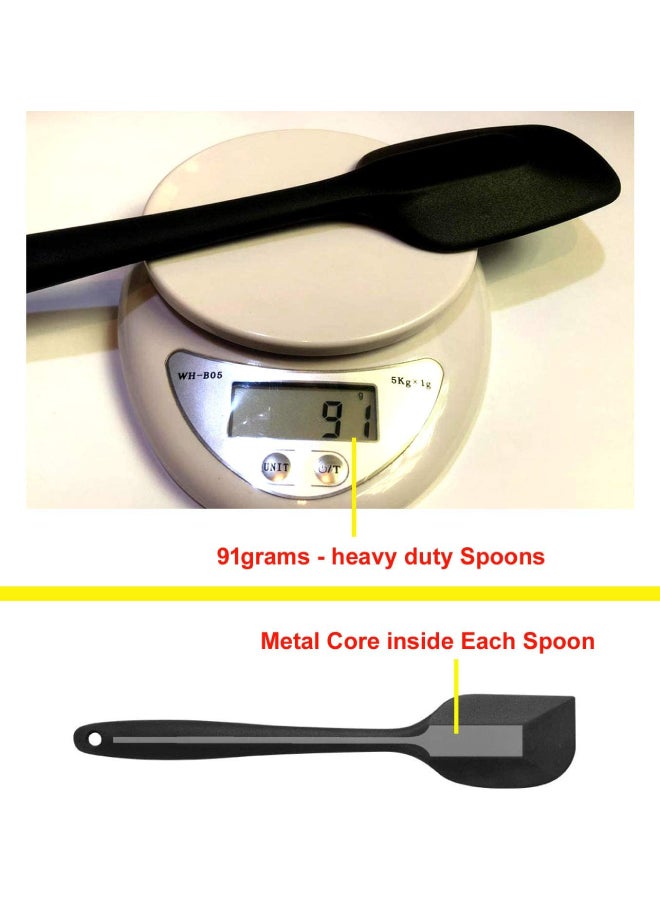 بريميفي مجموعة ملاعق مسطحة من السيليكون، 6 قطع أسود ‎29.9x18.9x11سم - Image 4