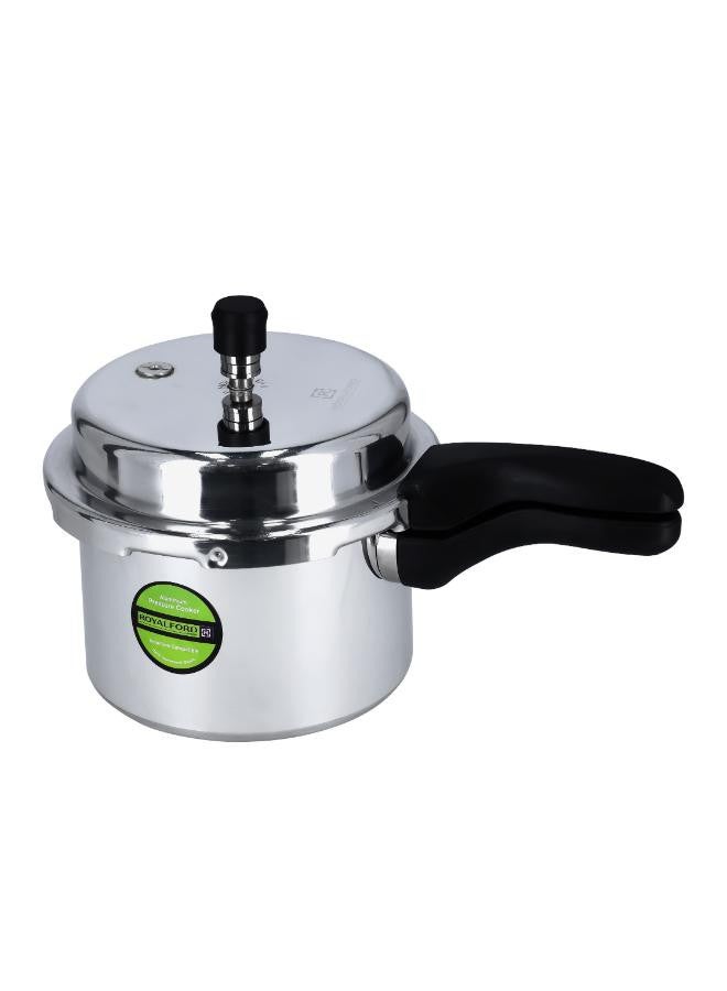 Royalford 3L Aluminium Pressure Cooker Heavy Duty Induction Compaitable Uniform Heating Convenient To Use High Quality Aluminium Silver 