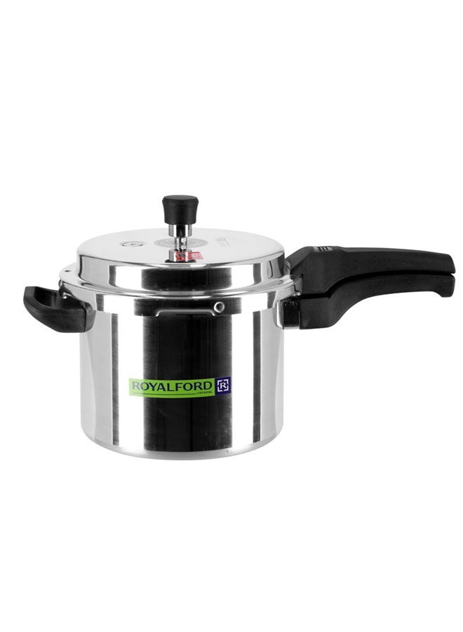 Royalford 5L Aluminium Pressure Cooker Induction Compaitable Uniform Heating Convenient To Use Multicolour 38 x 25 x 20cm - Image 2