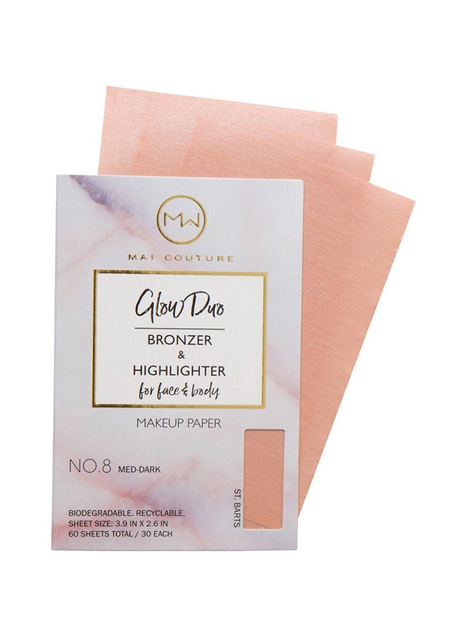 Mai Couture Glow Duo Makeup Paper No.8 Med-Dark  - Image 1
