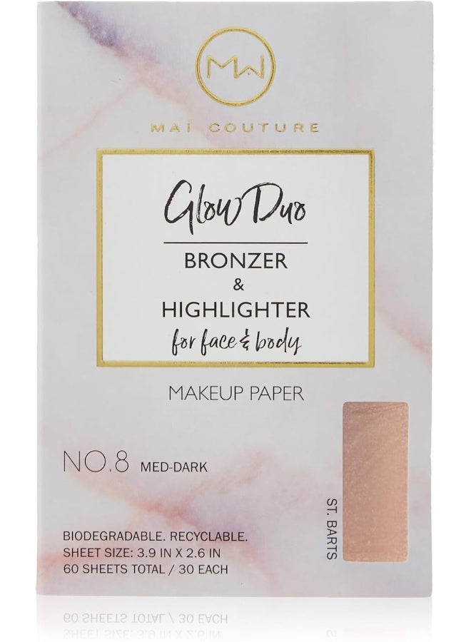 Mai Couture Glow Duo Makeup Paper No.8 Med-Dark  - Image 3