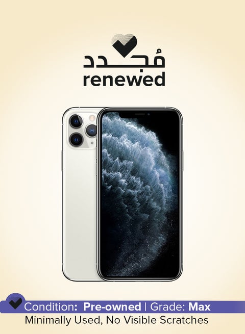 Renewed - iPhone 11 Pro Max 256GB Silver 4G With Facetime - International Version