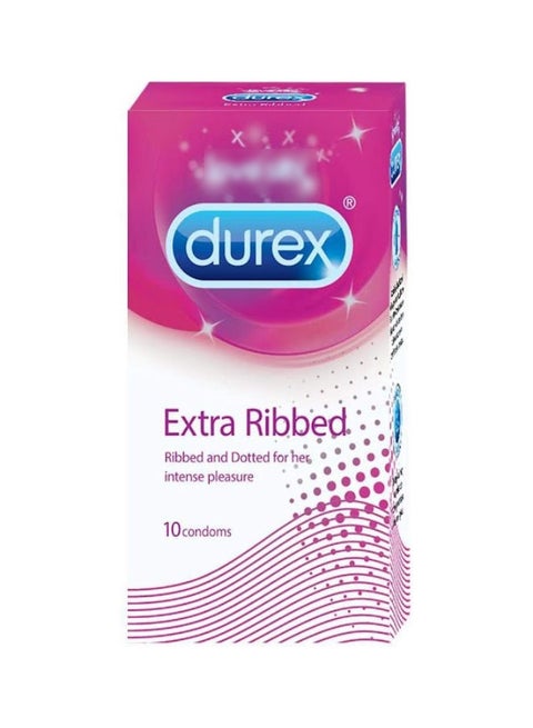 Extra Ribbed Condoms - 10 Count