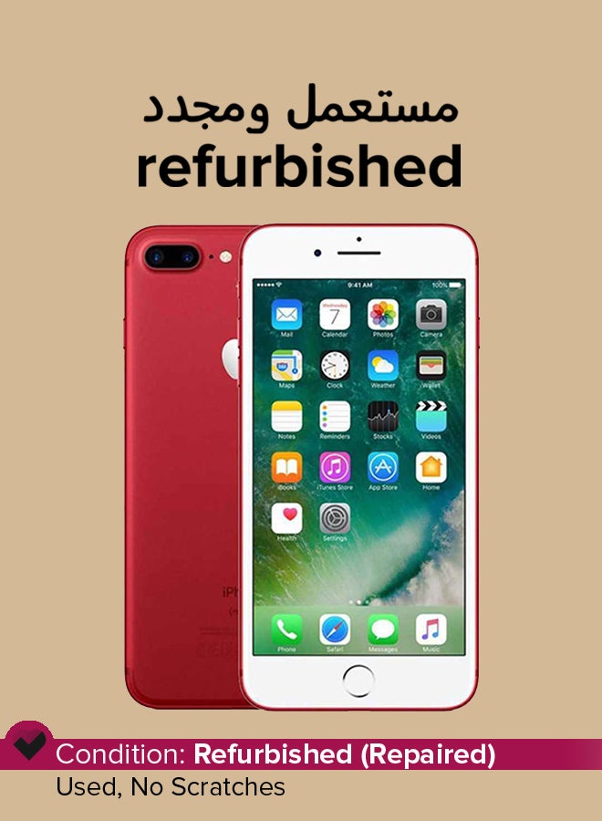 ابل  مجدد - آيفون 7 بلس أحمر بسعة 128 جيجابايت يدعم تقنية 4G LTE - Image 1