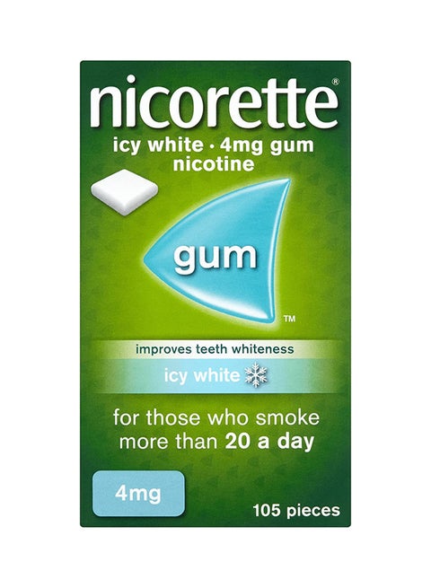 105-Piece Icy White Teeth Whiteness And Smoking Aid Chewing Gum 4Mg