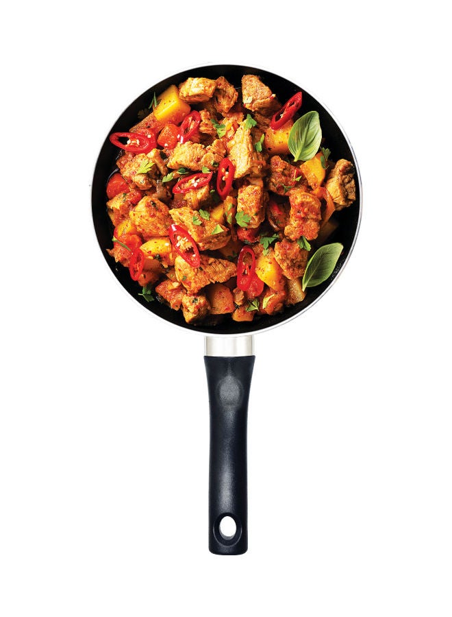 هومواي طقم أواني طهي غير لاصقة من 3 قطع، مقلاة 22 سم، مقلاة 16 سم مع غطاء- 3464 أسود 1سم