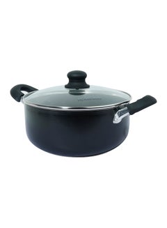 Aluminium Casserole With Lid Black/Clear/Silver 26cmcm
