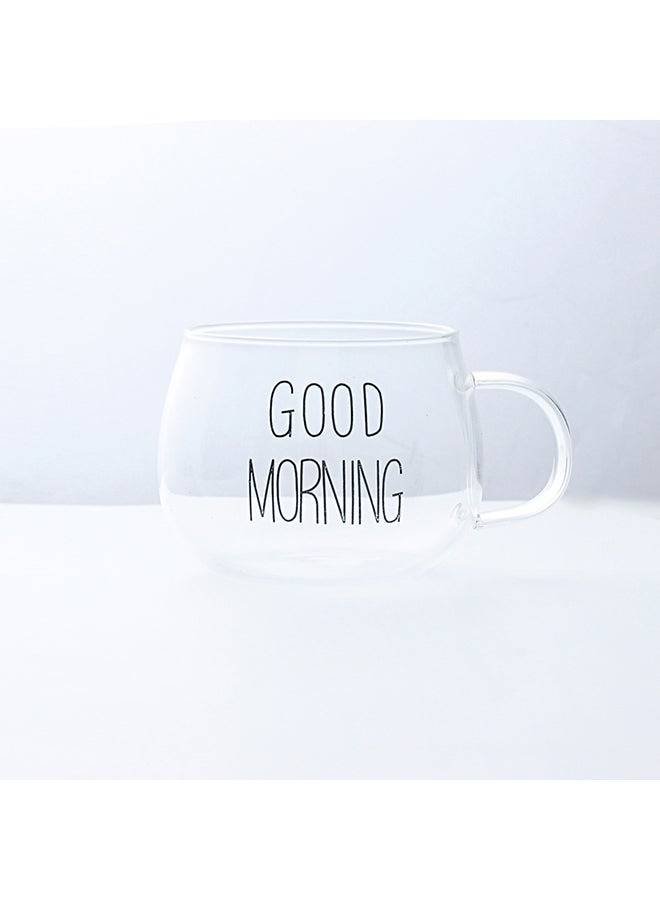 Glass Breakfast Cup Clear 380ml - Image 2