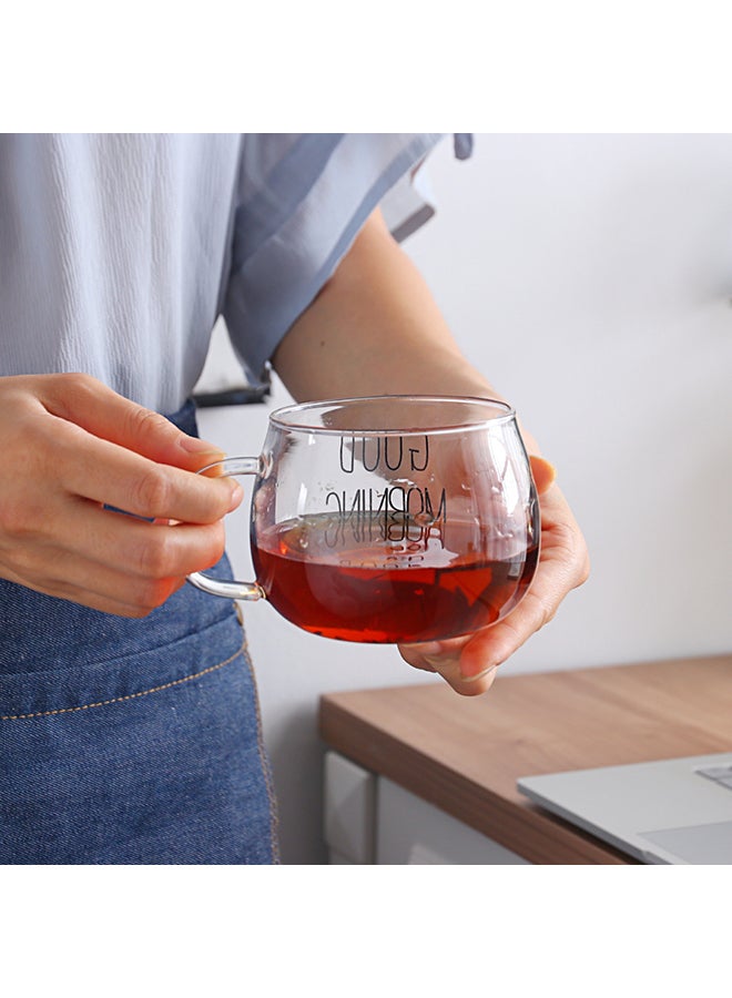 Glass Breakfast Cup Clear 380ml - Image 5