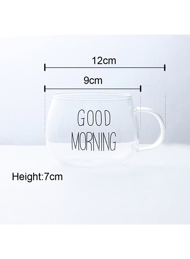 Glass Breakfast Cup Clear 380ml - Image 4