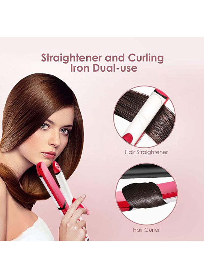 Sunhome 3-In-1 Hair Curler With Crimper And Straightener White/Red 350mm  - Image 3