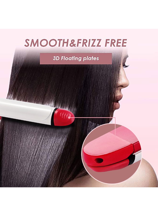 Sunhome 3-In-1 Hair Curler With Crimper And Straightener White/Red 350mm  - Image 5