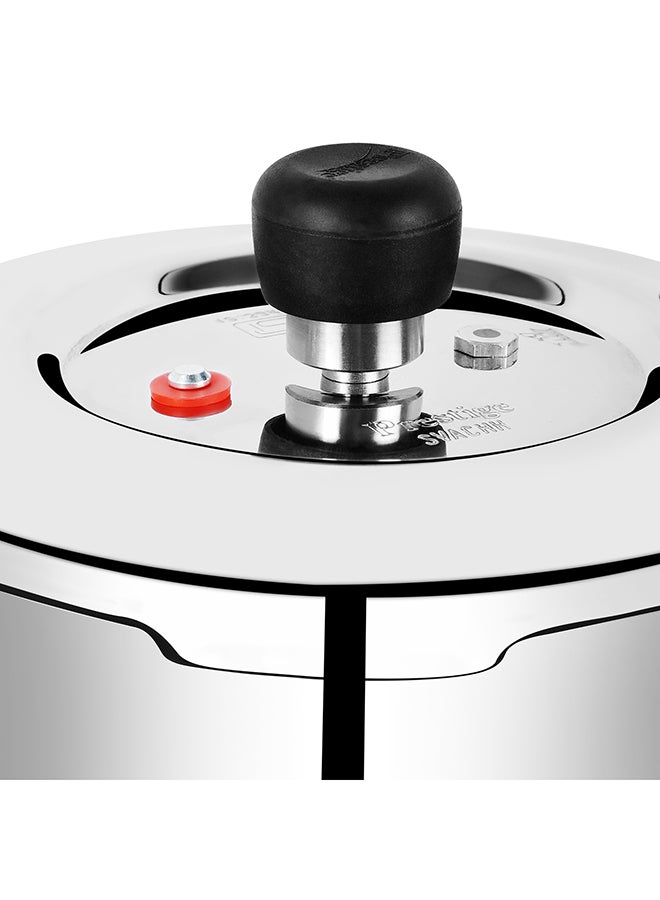 Prestige Deluxe Alpha Svachh Baby Handi Stainless Steel Pressure Cooker with Lid Black/Silver 2Liters - Image 4