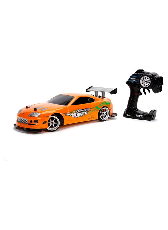 JADA Toys Fast And Furious Remote Control Brian's Toyota Car, Toys for Kids and Adults – 1:24 Scale, Orange - Image 2