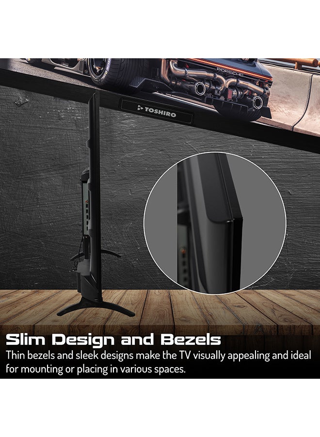 Toshiro 50 Inch 4K UHD Smart LED TV | Android OS | Built-In Wi-Fi & DLNA | HDMI & USB Ports | Smart Apps including Twitter, Facebook, and Skype | Quad-Core Processor | 60Hz | 2 Year Warranty - TRO4K50SLED/TRO504KSLED2 Black - Image 5