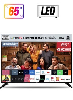 توشيرو تلفزيون ذكي LED مقاس 65 بوصة بدقة 4K، ونظام تشغيل Android، ومعدلات تحديث 60 هرتز. TRO4K65SLED أسود TRO4K65SLED أسود  - Image 1
