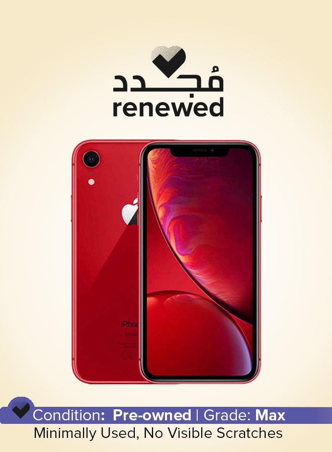 أبل - مُجدد - هاتف آيفون XR بذاكرة داخلية سعة 128 جيجابايت ويدعم تقنية 4G LTE مع تطبيق فيس تايم بلون أحمر - Image 1