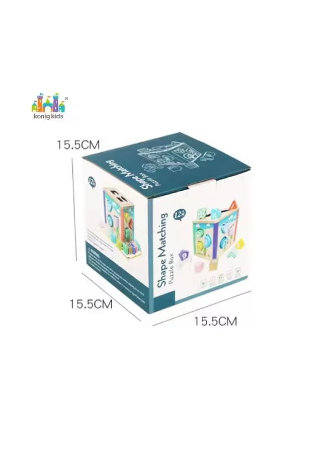 Happy Kids - Wooden Shape Matching Building Block Intelligence Box - Image 1