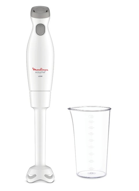 MOULINEX Easychef Hand Mixer With 800 mlBeaker, 450 Watts, White, Dd45A127 DD45A127 White / Pepper