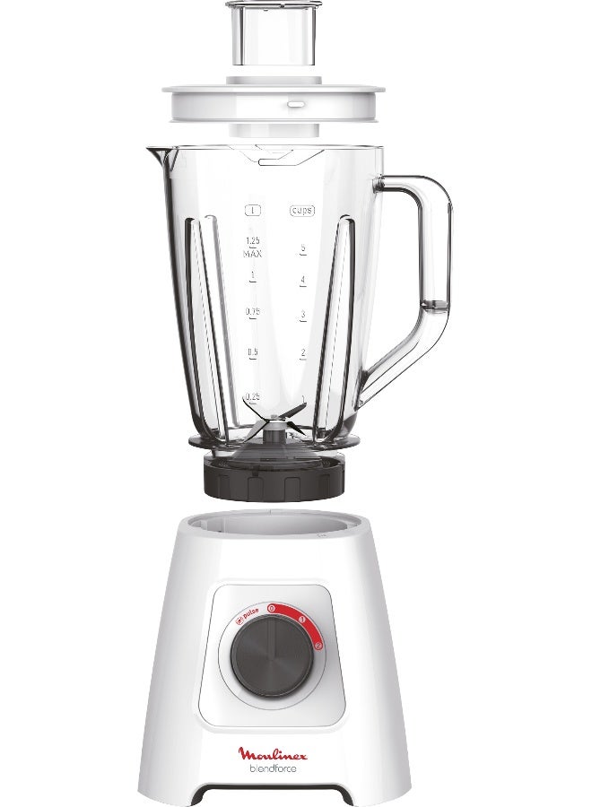مولينكس خلاط بليند فورس 2 مزود بعدد 4 شفرات 2 L 600 W LM423127 أبيض/ شفاف - Image 3