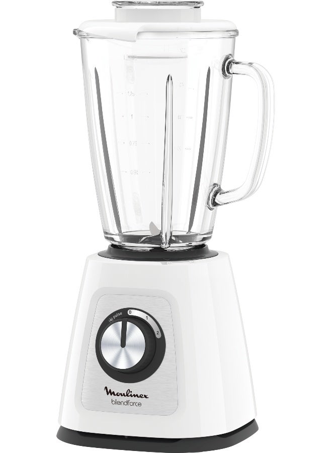 مولينكس خلاط بليند فورس إبريق زجاجي بسعة كبيرة، مريح، صحي، سعة 1.75 لترًا وقوة 700.0 وات LM435127 الأبيض/الشفاف 1.75 L 700 W LM435127 أبيض/ شفاف - Image 2