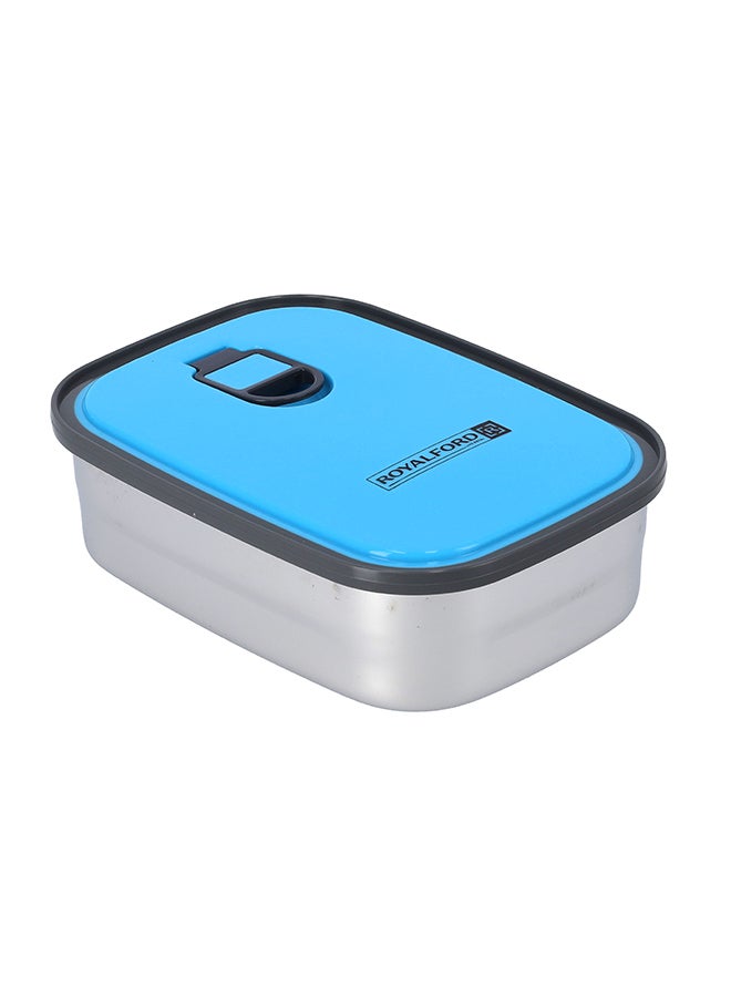 Royalford - Stainless Steel Food Container Green Lid/Silver Base 350ml - Image 1