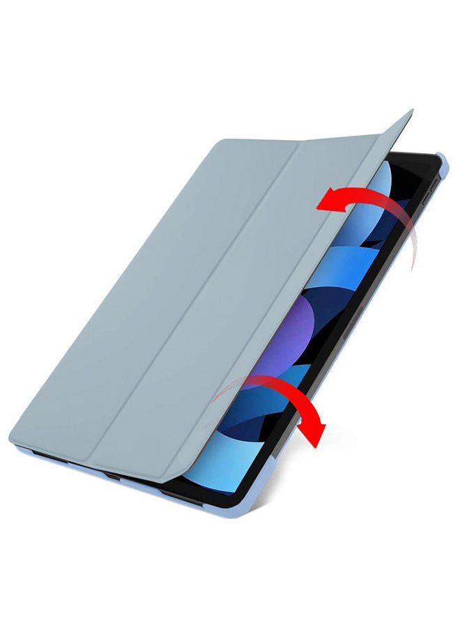 مارجون غطاء حماية ذكي مصنوع من الجلد ومزود بحامل قابل للطي لتابلت آي باد برو مقاس 12.9 بوصة (إصدار 2020) من الجيل الرابع أزرق - Image 3