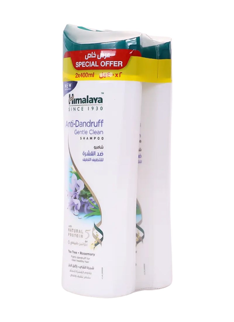 Himalaya Anti Dandruff Gentle Clean Shampoo 2x400ml - Image 1