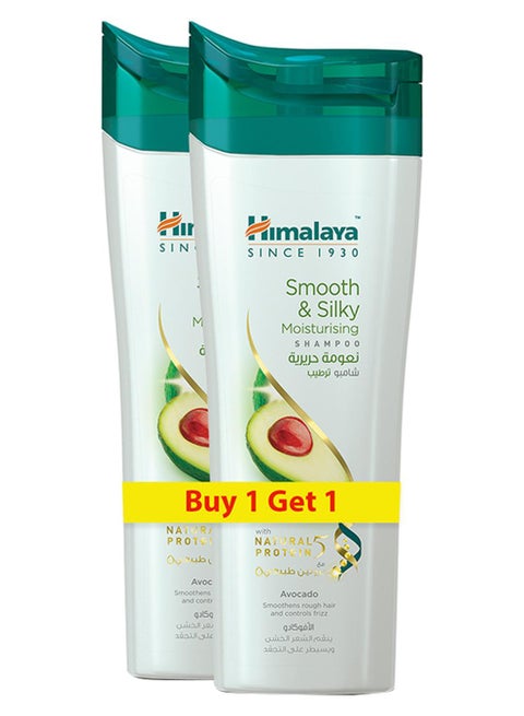 مجموعة من عبوتي شامبو الترطيب والنعومة الحريرية 400ملليلتر