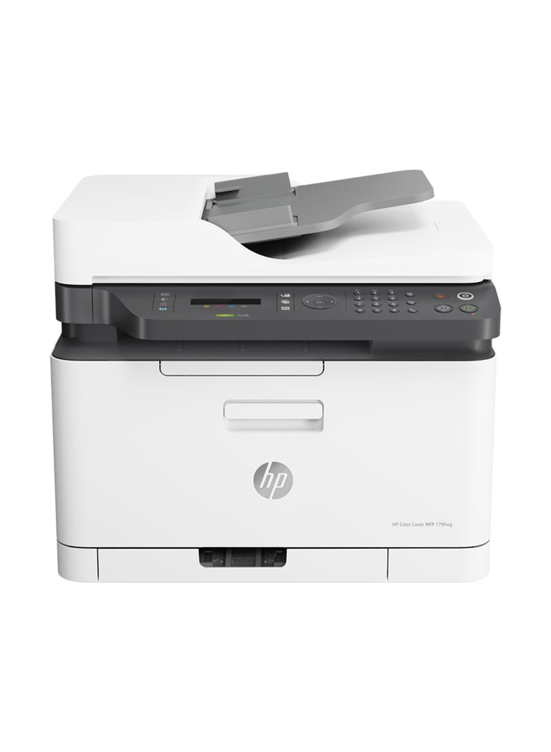 HP - MFP 179fnw Wireless A4 Colour Laser Printer, 4ZB97A 40.6x36.3x28.87cm White/Black - Image 1