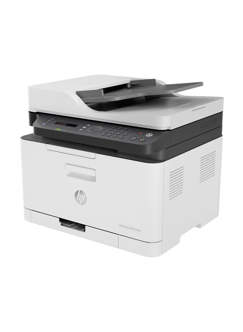 HP - MFP 179fnw Wireless A4 Colour Laser Printer, 4ZB97A 40.6x36.3x28.87cm White/Black - Image 1