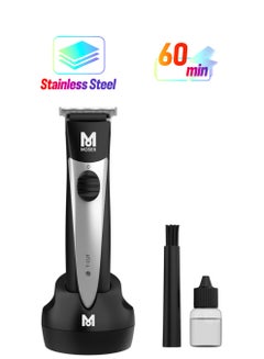 MOSER T-Cut Professional Cordless Trimmer For Men With 40Mm T-Blade (Made In Germany) | 60-Minutes Runtime | High-Grade Steel Blades | Lightweight And Quiet Operation (1591-0170) Black/Silver  - Image 1