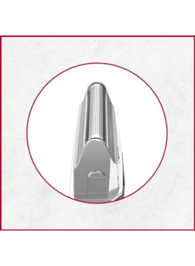 MOSER - Mobile Shaver, Cordless Precision Shaver With Ultra-Close Cut Foil, Compact Design, Soft-Touch Ergonomic Design, Space-Saving Travel Pouch Included (3615-0052) Black/Silver - Image 1