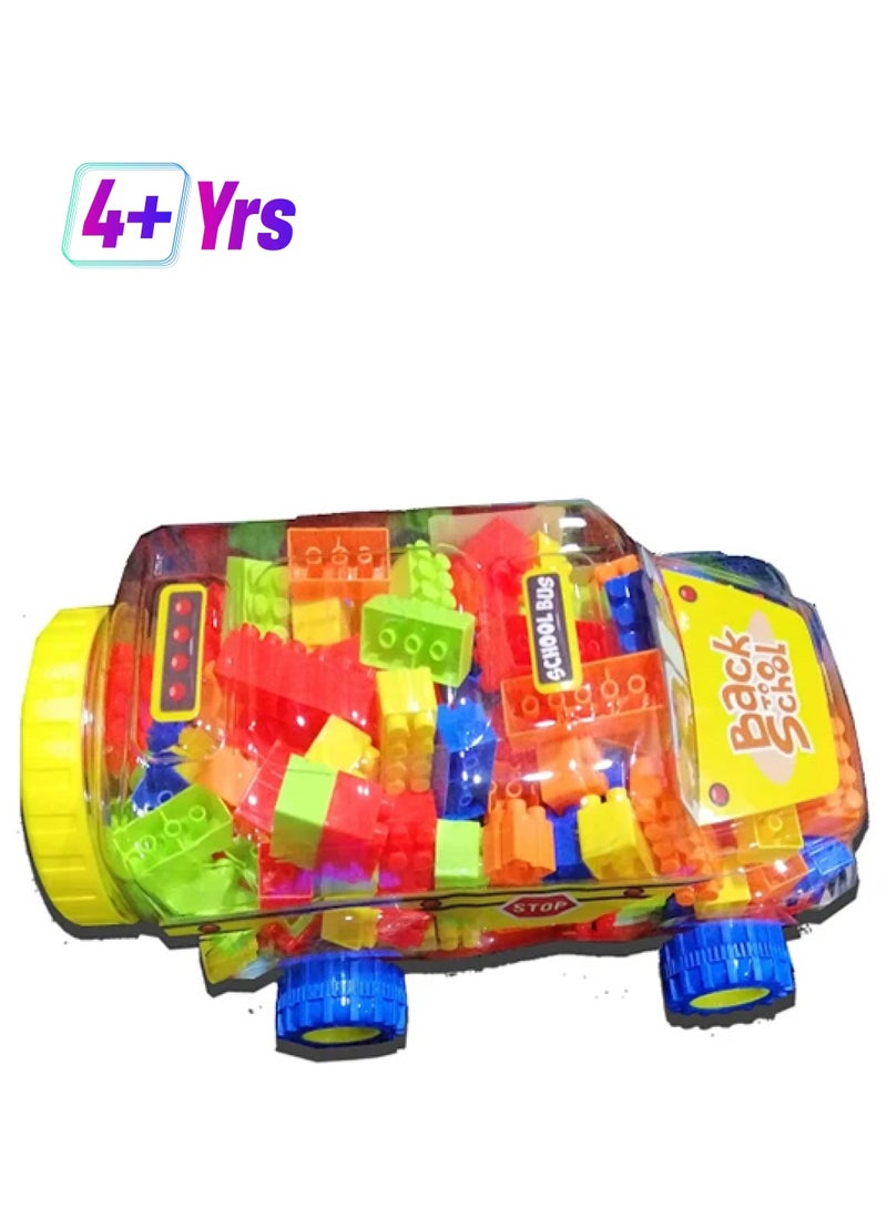 20642 Mini School Bus Building Blocks Toys 4+ Years - Image 1