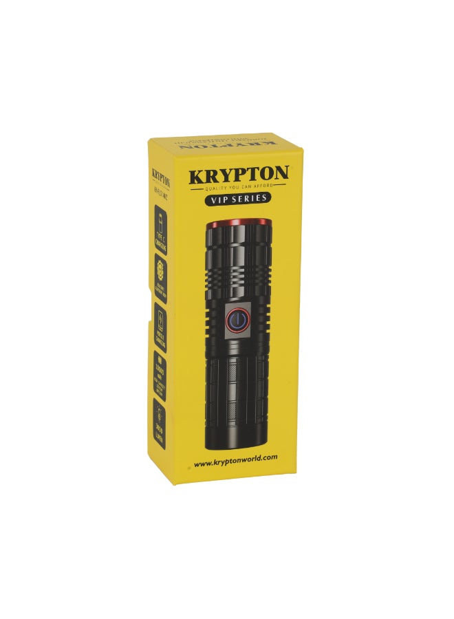 كريبتون طقم مصابيح يدوية بإضاءة LED قابلة للشحن مكون من 3 قطع أسود - Image 5